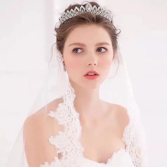 Estelle Bridal Tiara ESTELLE - Dazzling Silver Crystal Tiara – Bella-Tiara main image 2